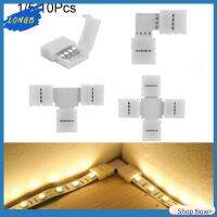 LONGB 1/5/10PCS ใหม่ มุม คลิปต่อ Coupler ขั้วต่อ LED Strip PCB 4Pin 10mm