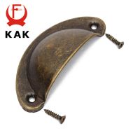 On Sale KAK 20PCS Retro Metal Kitchen Drawer Cabinet Door Handle And Furniture Knobs Hardware Cupboard Antique Brass Shell Pull Handles