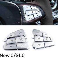 Lihualin22 12ชิ้นฝาครอบพวงมาลัยตกแต่งสำหรับ GLC W205 Hiasan Interior เงิน