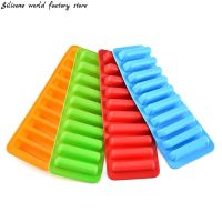 Silicone world 10 Hole Finger Shape Cylinder Silicone Ice Cube Mold Finger Muffin Cookies Ice Cream Chocolate Baking Mold