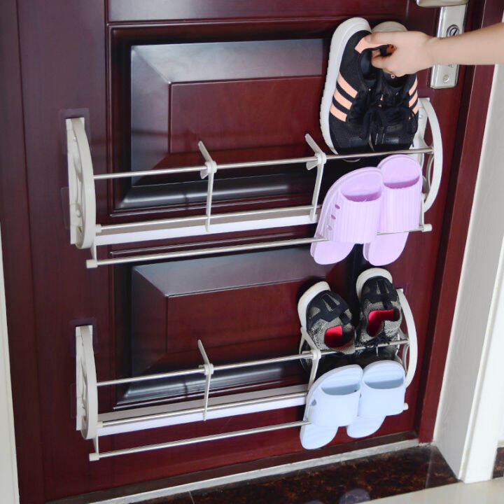 Tik Tok with the same door shoe rack hanging shoe rack punchingfree