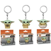 FUNKO POP Star Wars Surrounding Mandalorian Baby Yoda Cute Keychain Pendant Toy Doll