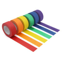 Colored Masking Tape,Colored Painters Tape for Arts and Crafts, Labeling or Coding - 6 Different Color Rolls - Masking Tape 1 Inch X 13 Yards (2.4Cm X 12M)