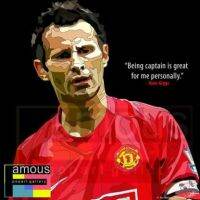 การเป็นกัปตันยอดเยี่ยมสำหรับฉันเป็นการส่วนตัว Ryan Giggs คำพูดที่สร้างแรงบันดาลใจให้สติกเกอร์ติดผนังภาพป๊อปของขวัญศิลปะแนวตั้งกรอบภาพวาดที่มีชื่อเสียงโปสเตอร์บนผ้าใบ Pr