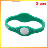 Hassanne Power Balance สร้อยข้อมือสุขภาพพลังงานสำหรับสายรัดข้อมือกีฬา Ion ซิลิโคน band Gift