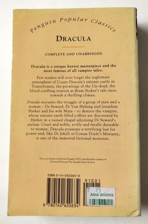 มือ2-มีหลายภาพ-หนังสือนิยายฉบับภาษาอังกฤษ-มีตำหนิ-รอยเขียนคำแปลด้วยดินสอ-penquin-popular-classic-dracular-โดย-bram-stoker