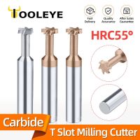 คาร์ไบด์ T Slot Milling Cutter เครื่องมือ CNC สําหรับเครื่องจักรกลโลหะอลูมิเนียมเหล็กทังสเตนเหล็ก T-Groove End Mills 3 4 5 6 7 8 9 10 มม