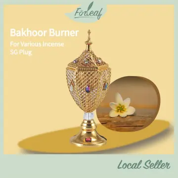 Bakhoor Resin Electric Incense Burner Hexagon Oasis Bronze