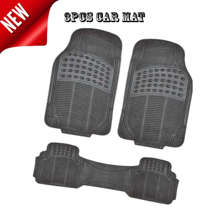 CAR MAT SET/3PCS Universal Interior Car Mat Accessories PVC Leather