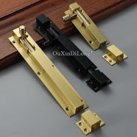 Durable 4~24 Inches Heavy Stainless Steel Thicken Door Bolts Security Gate Door Barrel Latch Hasp Lock+Screws Brushed/Black/Gold Door Hardware Locks M