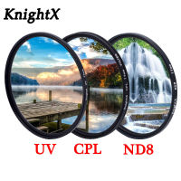 KnightX UV CPL ND Star ตัวกรองเลนส์ตัวแปรสำหรับ Canon Nikon Photo 24-105 D5300 18-200 49 มม.52 มม.55 มม.58 มม.62 มม.67 มม.72 มม.77 มม.-Zyoue-Zuooe