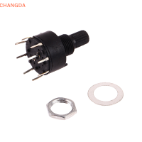 ?【Lowest price】CHANGDA 1PC 1/2 POLE 3/4/5/6/8ตำแหน่ง SR16 16MM ROTARY band SWITCH Axis round SWITCH DC60V 0.3A 15MM SHAFT