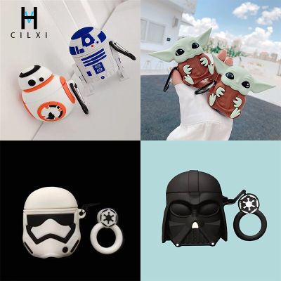 For Airpods Pro2 3 1 Cute Cartoon Case Silicone Wireless Earphone Case Vhcilxi Black and White Samurai for Airpods with Keychain