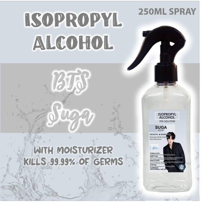 Bts Suga 250ml Spray 70 Isopropyl Alcohol With Moisturizer Lazada Ph 0157