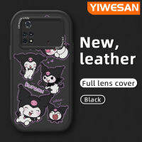 YIWESAN เคสสำหรับ Xiaomi Poco M4 Pro 5G Redmi Note 11T 5G Note 11S 5G เคสลายการ์ตูนน่ารัก Kuromi ฝาหลังเคสใส่โทรศัพท์หนังเคสนิ่มซิลิโคนกันกระแทกฝาปิดเลนส์เคสป้องกันกล้อง