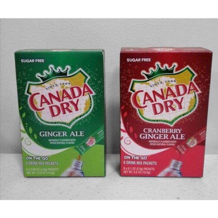 Canada Dry Ginger Ale / Cranberry Sugar Free Low Calorie Drink Mix (6 ...