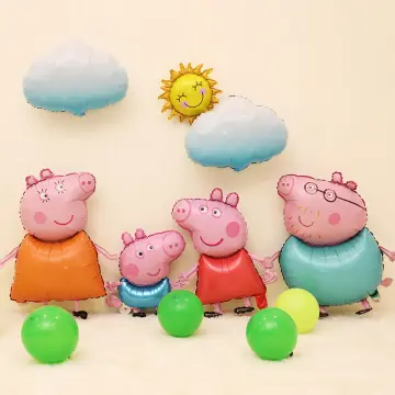 29pcs Peppa Pig Birthday Decorations Cartoon Aluminium Foil