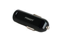PISEN อะแดปเตอร์ชาร์จไฟในรถยนต์ iCar Charger 2A USB 5 โวลล์ ขาล็อคแบบสปริง โทรศัพท์ได้แม้เสียบชาร์จไฟอยู่ ชาร์จเร็ว ไม่เปลืองไฟ ปลอดภัย - สีดำ