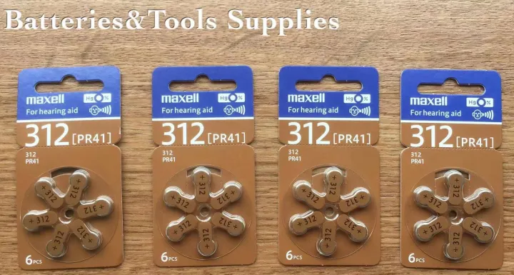PR41 312 Maxell Original Battery For Hearing Aid 1.45v (6pieces/1pack ...