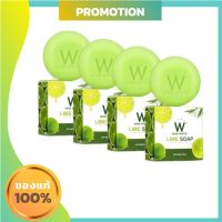 ( 4 ก้อน) สบู่มะนาววิ้งไวท์ Wink White  ของแท้ ขนาด 80 g.