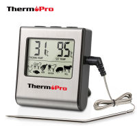 ThermoPro TP-16เครื่องวัดอุณหภูมิดิจิตอลสำหรับเตาอบสูบลูกอมของเหลวครัวทำอาหารย่างเนื้อบาร์บีคิวเครื่องวัดอุณหภูมิและจับเวลา