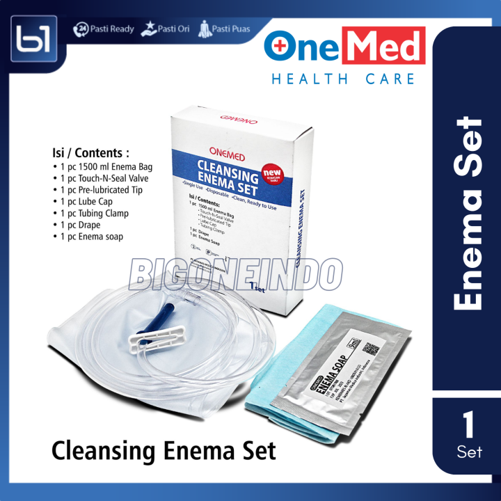 Cleansing Enema Set Onemed, Paket Pembersih Enema Disposable Enema Bag