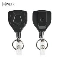 △▤❖ Anti-theft Metal Easy-to-pull Buckle Rope Elastic Keychain Sporty Retractable Key Ring Anti Lost Yoyo Ski Pass ID Card