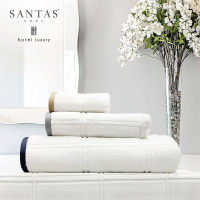 SANTAS  ผ้าขนหนูสำหรับเช็ดเท้ารุ่น HOTEL LUXURY (TSAE)   แถบสีเทา ขนาด 20X30 แพ็ค 1 ผืน