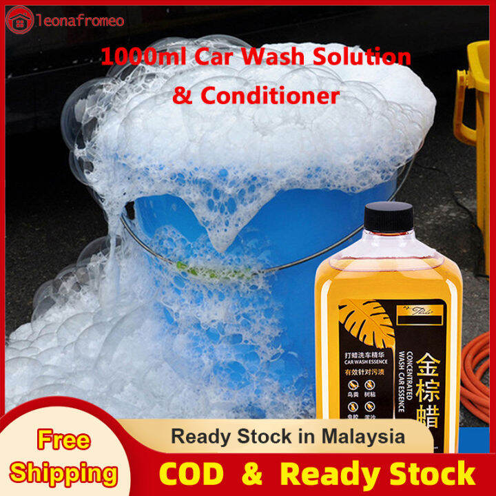 1000ml Car Wash Special Car Wash Solution & Conditioner Ultimate Nano 1000ml Wash & Wax 3 in 1