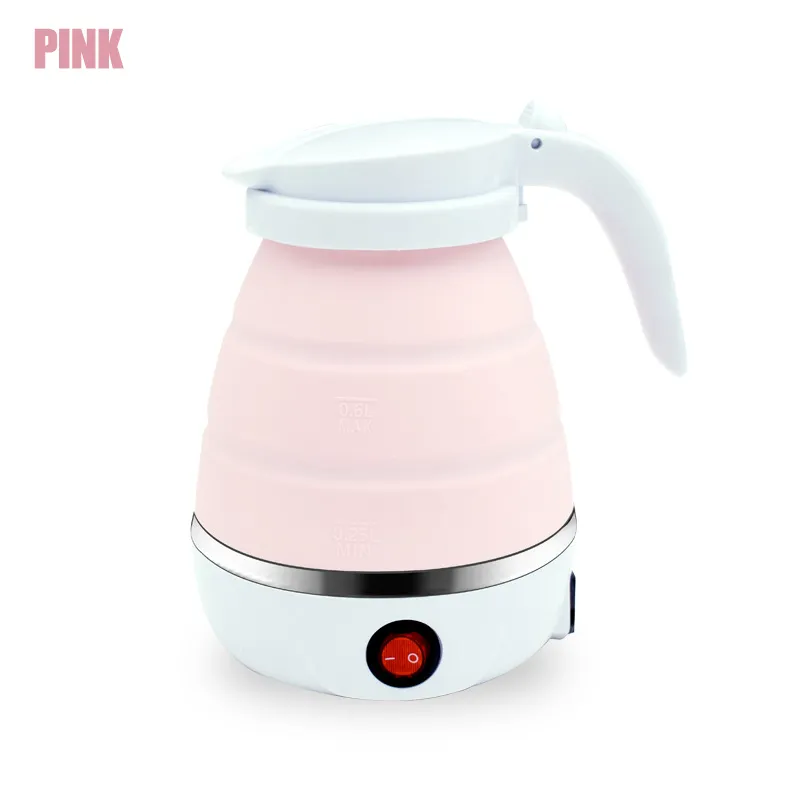 Electric kettle foldable silicone portable water kettle 600ml mini small  electric kettles travel water boiler camping kettle ce