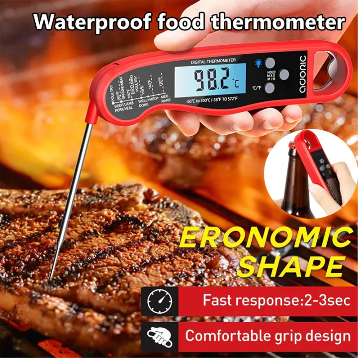Function Digital Instant Read Thermometer BBQ Steak Food Craft Cooking