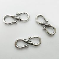 10pcs S Shape Necklace Connector Adjustable pendant Bail Clasps Charms celet Cords Hooks Crimps Fastener Jewelry Antique Silver Color Plated