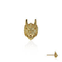 ake ake The Holy Pixiu Earring Stud  - Gold  ต่างหูเงินแท้ 925ปักก้าน ลายปี่เซี๊ยะมงคล ขัดเงาพิเศษชุบทองคำแท้ 24 กะรัต **จำหน่ายเป็นข้าง/ชิ้น