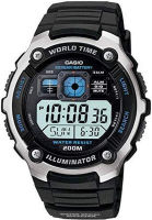 ‎Casio Casio AE-2000W-1AVCF Mens AE2000W-1AV Silver-Tone and Black Multi-Functional Digital Sport Watch