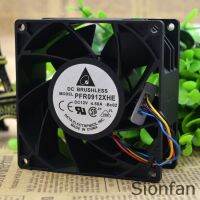 For Delta 9238 12V 4.5A PFR0912XHE 9CM Violent wind volume Server booster fan Test Working