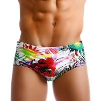 Men Swimwear Palm Multicolor Swimming Trunks Briefs Bikini Board Surf Shorts Boxer Swimsuits Waterproof Beach Sports Underwear Swimwear