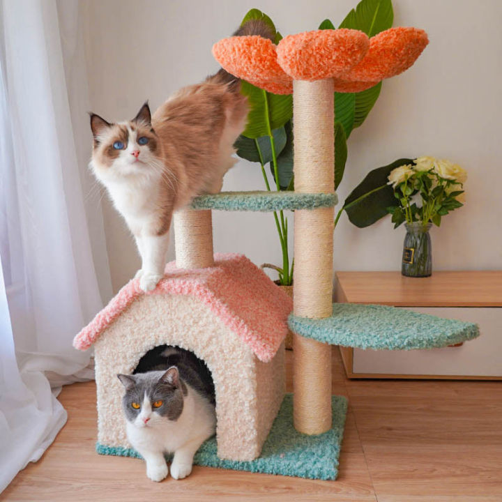 คอนโดแมวปีน-ของเล่นสำหรับน้องแมว-คอนโดแมว-ที่ลับเล็บแมว-คอนโดแมวฝนเล็บแมว-คอนโดแมวปีน-ที่ข่วนเล็บแมว-cat-climbing-frame