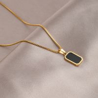 【YF】∋  Minimalist Pendant Korean Enamel Womens Gold Color Necklace Exquisite Jewelry