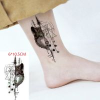 Waterproof Temporary Tattoo Sticker Wolf Tree Moon Triangle Body Art Flash Tattoo Fake Tattoo for Women Men