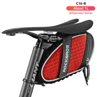 ROCKBROS Bike Saddle Bag 3D Shell Rainproof Reflective Bicycle Bag Shockproof Cycling Rear Seatpost Bag MTB Bike Accessories