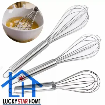 Whisk Egg Beater Wisk Balloon Mixer Milk Cream Blender Heavy Duty Quality  Steel