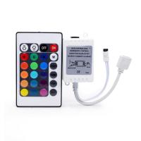 24Keys LED RGB Controller DC12V IRควบคุมระยะไกลสำหรับแถบไฟLEDไฟ