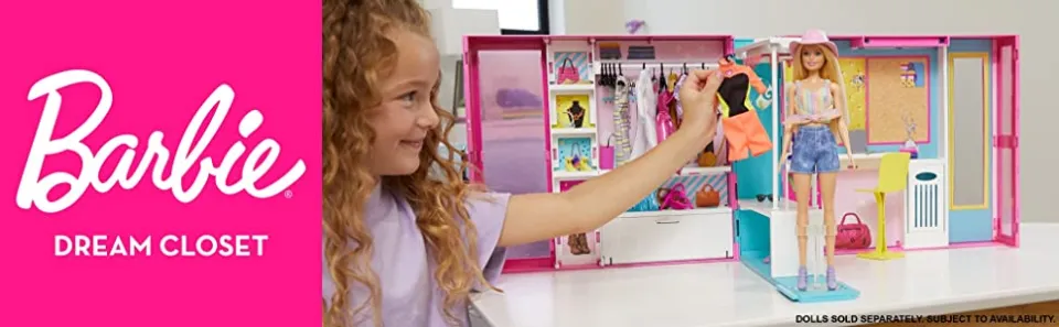 PRE-ORDER] Barbie Dream Closet with 30+ Pieces, Toy Closet, Features 10+ Storage  Areas, Full-Length Mirror, Includes Outfits, Gift for Kids to Years  Old, Pink (ETA: 2023-02-19) Lazada