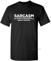 Custom T-shirt Sarcasm Bodys Natural Defense Printed Sarcastic Mens Funny T Shirts 100% Cotton Tshirt Store