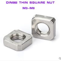 10-50pcs DIN562 Thin nut M3 M4 M5 M6 M8  stainless steel square Thin nuts Electrical Connectors