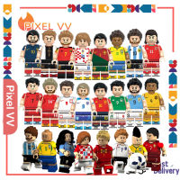 ผู้เล่นฟุตบอล Minifigures รุ่นอาคารบล็อกของเล่นคอลเลกชัน Ronaldo Messi Beckham เนย์มาร์อาคารบล็อกของเล่นสำหรับเลโก้