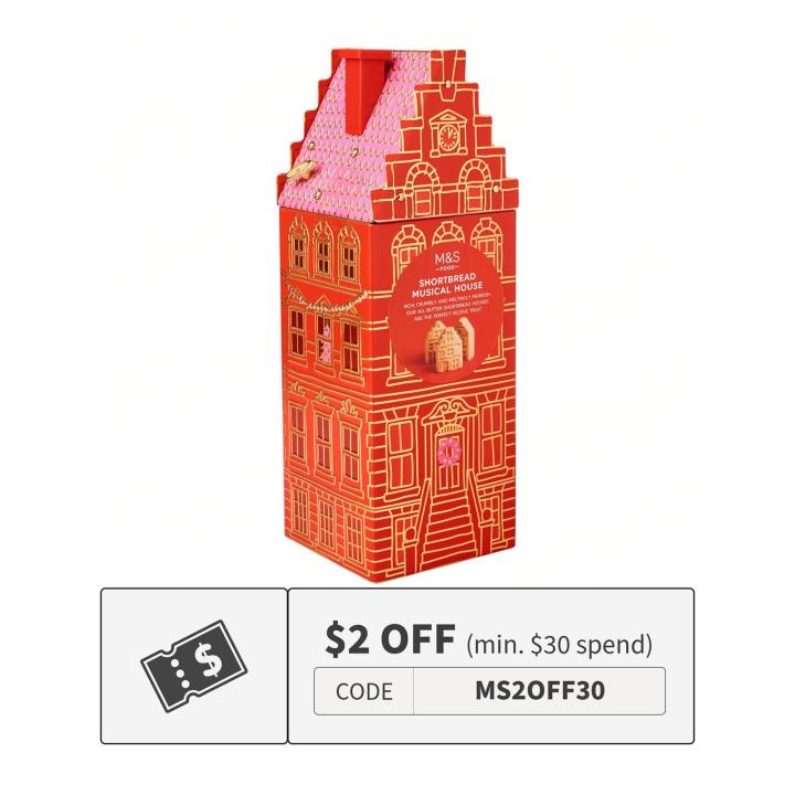Marks & Spencer Shortbread Musical House Tin 230G Lazada Singapore