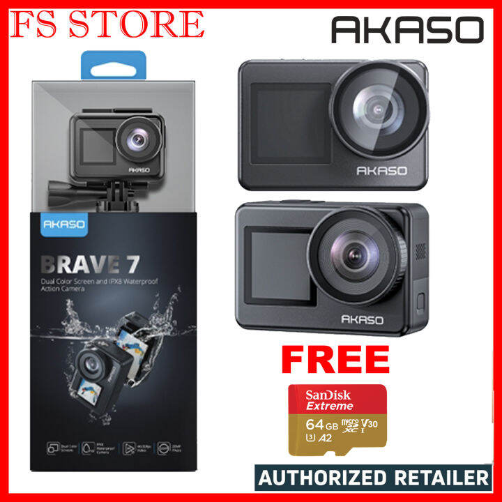 AKASO ORIGINAL ACTION CAMERA BRAVE 7 /BRAVE 7 LE COMBO 4K 30FPS 20MP