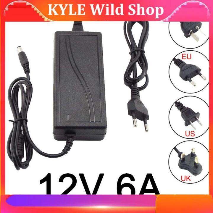 KYLE Wild Shop 12V 6A 6000Ma Power Supply Ac Dc Adapter Converter