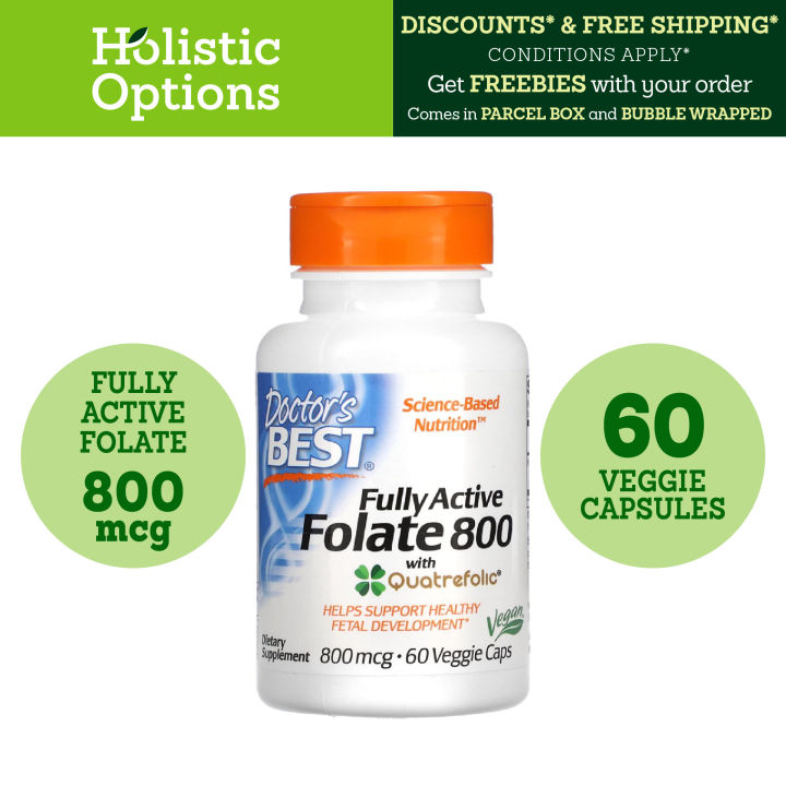 Authentic Fully Active Folate 800 With Quatrefolic 800 Mcg 60 Veggie Caps Lazada Ph 1008